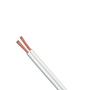 Cabo de Energia Flexível Paralelo 150 Volts 2x0,75mm Branco Telecam Cabos - 200200501- Vendido por Metro