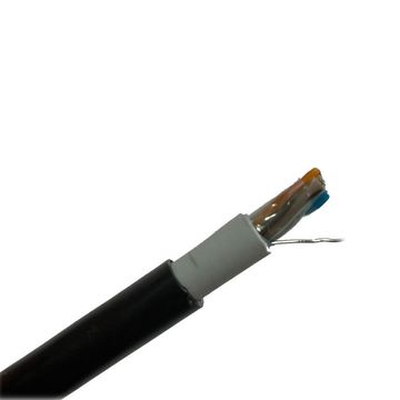 Cabo CFTV Dupla Capa Blindado 24AWG + Dreno Telecam Cabos 4 Pares Preto 210801101 - Vendido por Metro