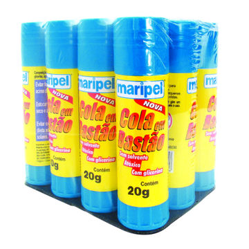 Cola Branca Bastão 20 Gramas Maripel - Caixa com 12 Unidades - 4420