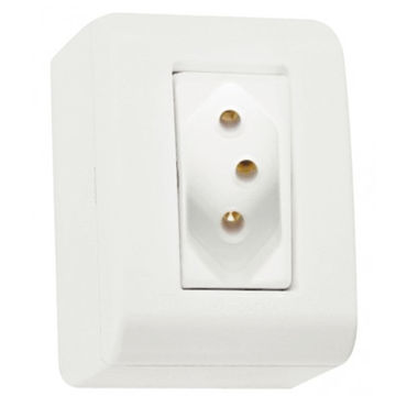 Caixa Sobrepor 1 Tomada 2 Pinos + Terra LizFlex Tramontina - 57304