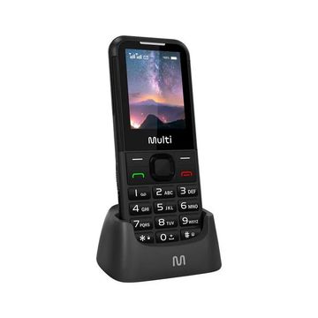 Celular Vita 2 Chips 4g Tela 2,4 Câmera VGA Lanterna Radio FM Bluetooth Base Carregadora Preto Multilaser - P9225