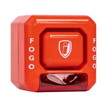 Sirene Audiovisual Endereçável Sobrepor Sirius SAVQI-D - Ilumac