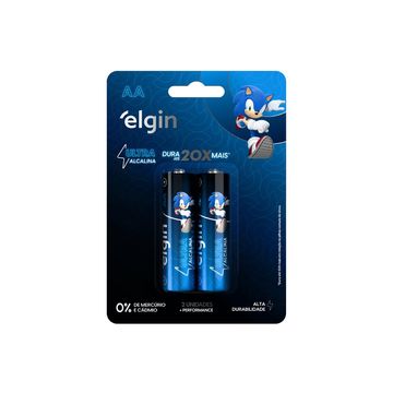 Pilha Ultra Alcalina AA Elgin - 82432 - Blister com 2 Pilhas