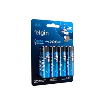 Pilha Ultra Alcalina AA Elgin - 82436 - Blister com 8 Pilhas