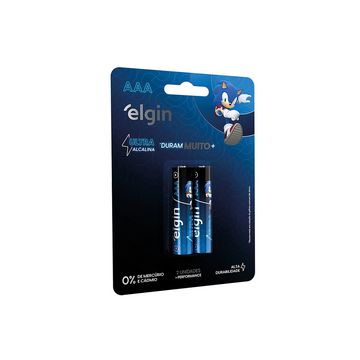 Pilha Ultra Alcalina AAA Elgin - 82434 - Blister com 2 Pilhas