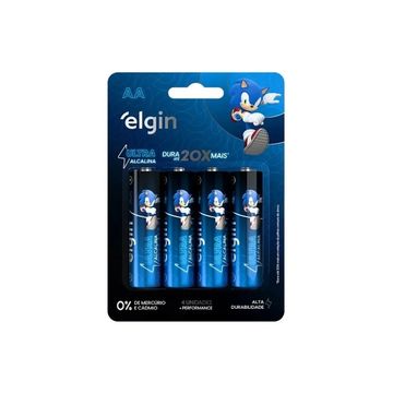 Pilha Ultra Alcalina AA Elgin - 82433 - Blister com 4 Pilhas