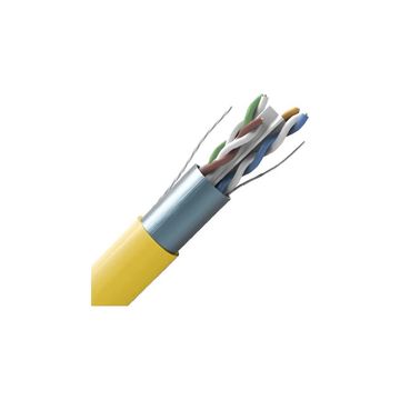 Cabo de Rede Blindado 23AWG Legrand Cat.6A LSZH 4 Pares Amarelo 32778 - Vendido em Metro - 100% Cobre Homologado ANATEL