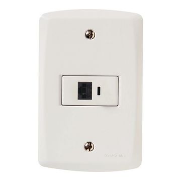 Tomada para RJ45 CAT.6 Lux2 com Espelho 4x2 Tramontina Branco - 57145/022