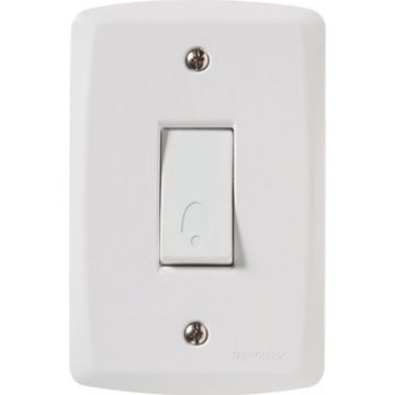 Interruptor Tramontina 57145/007 Pulsador Minuteira Campainha com Espelho 4x2 Lux2 Branco