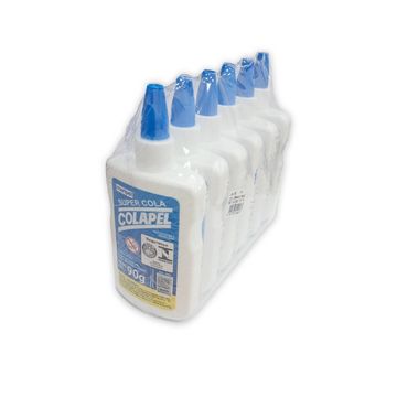 Cola Branca Líquida 90gr Vendido Blister com 6 Colas Colapel - 4091