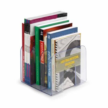 Organizador para Livros e Revistas Standard Waleu Transparente - 10170001 Unitário