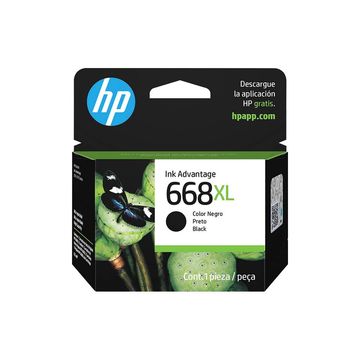Cartucho de Tinta HP 668XL Preto Original - 7FP39VL - 400 páginas para 2975