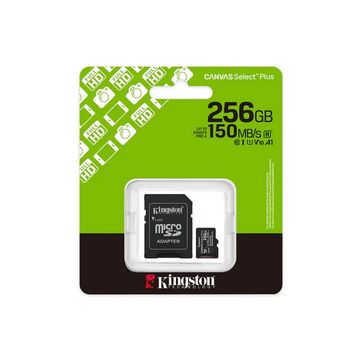 Cartão de Memória Kingston Canvas Select Plus 256 GB Micro SD Classe 10 com Adaptador - SDCS3/256GB
