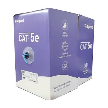 Cabo de Rede 24AWG Legrand Cat.5E LSZH 4 Pares Azul 0302144 Caixa com 305 Metros - 100% Cobre Homologado ANATEL