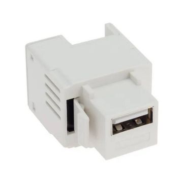 Conector Keystone USB Charger 5V 2.1A 10.5W Biv Branco Seccon - XJY-USB-34-5V/2.1A-WH