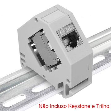 Suporte Trilho Din para Keystone Cat.5 / 6 / 6A Seccon - WT-2613 - Vendido Unitário