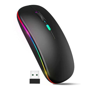 Mouse Sem Fio Bluetooth ou Wireless 1600dpi Next Trading LED RGB Preto - MS-S350L