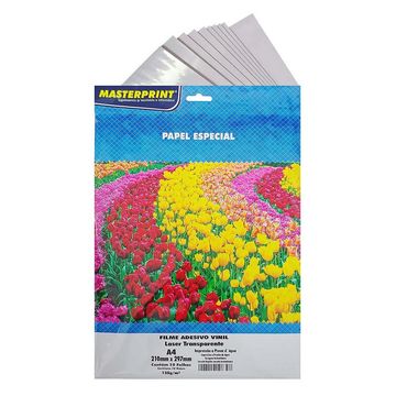 Vinil Adesivo Transparente A4 10 Folhas 135 Gramas - Masterprint - 302020035