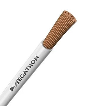 Cabo de Energia Flexível 750 Volts 1,00 mm Branco Megatron - 7202 - Vendido por Metro