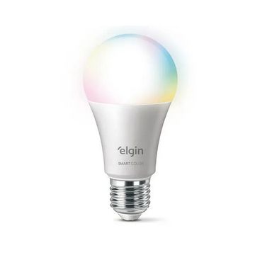 Lâmpada Led Bulbo Smart RGB Wi-Fi 10 W Bivolt Elgin - 48BLEDWIFI00 - Compatível com Alexa e Google Assistente