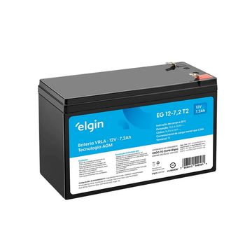 Bateria Selada para Alarmes e No-Breaks 7,2 Ah 12 Volts Elgin - 82375