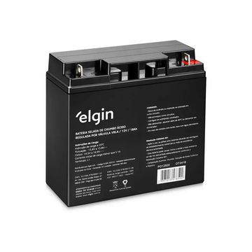 Bateria Selada para Alarmes e No-Breaks 18,0 Ah 12 Volts Elgin - 82314
