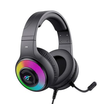Headset Gamer Havit RGB Preto Conexão USB P2 com Microfone - H2042D