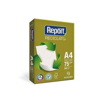 Papel A4 Reciclato Report Caixa com 5 Resmas com 500 Folhas 210 x 297 75 gramas - 51007720