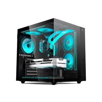 Gabinete Gamer C3tech Aquarius sem Cooler Fan e sem Fonte Lateral e Frente em Vidro Temperado Preto - MT-G920BK-SINOP-03