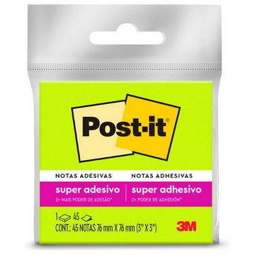Bloco de Notas Adesivo 76x76mm com 1 Bloco de 45 Folhas Verde - Post-it - 3M - HB004399455-SINOP-03