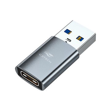 Adaptador USB A-Macho x Type-C Fêmea 3.0 Preto C3TECH - OTG-10-SINOP-03