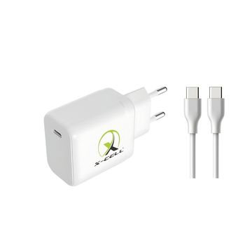 Carregador de Celular Parede com 1 Porta USB-C 40W GaN Bivolt Cabo Type-C Branco X-Cell - XC-UR92-SINOP-03