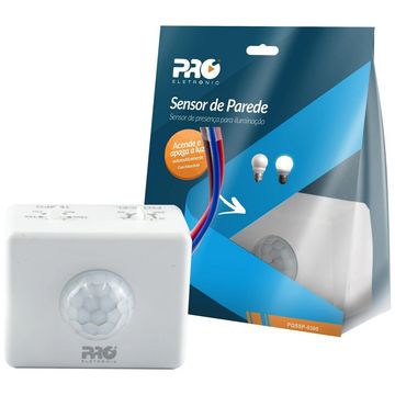 Sensor de Presença para Iluminação Fotocélula de Parede Proeletronic 3 Fios - PQSSP-0360-SINOP-03