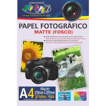 Papel Fotográfico Matte A4 180 Gramas 50 Folhas Fosco Off Paper - 10609 - 100013-SINOP-03