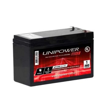 Bateria Selada para Alarmes e No-Breaks 9,0 Ah 12 Volts Unipower - UP1290 - 141586-SINOP-03