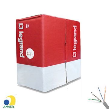 Cabo de Rede 23AWG Legrand Cat.6 LSZH 4 Pares Cinza 63030115 Caixa com 305 Metros - 100% Cobre Homologado ANATEL-SINOP-03