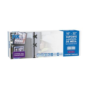 Suporte para Monitor Duplo Articulado 17 à 35 Polegadas Vesa PIX - 079-0084-SINOP-03