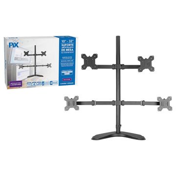 Suporte para Monitor Quadruplo Articulado 10 à 32 Polegadas PIX - 079-0085-SINOP-03