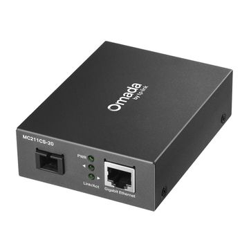 Conversor de Mídia Omada Tp-Link RJ45 10/100/1000 Fibra Óptica 20 KM WDM Monomodo - MC211CS-20-SINOP-03