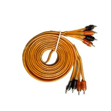Cabo RCA Kx3 4 RCA-Macho 4 RCA-Macho Laranja - KCR5-4C - Cabo com 5 Metros-SINOP-03