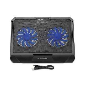 Base para Notebook até 17 Polegadas Preto com 2 Cooler, Base Giratória em 360º e Porta USB Multilaser - AC382-SINOP-03