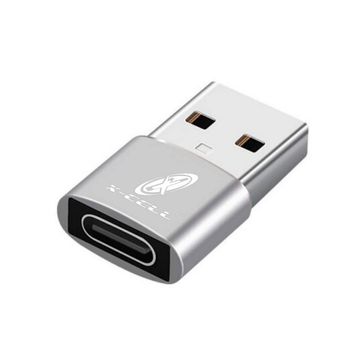 Adaptador USB A-Macho x Type-C Fêmea Cinza - X-Cell - XC-ADP-29-SINOP-03