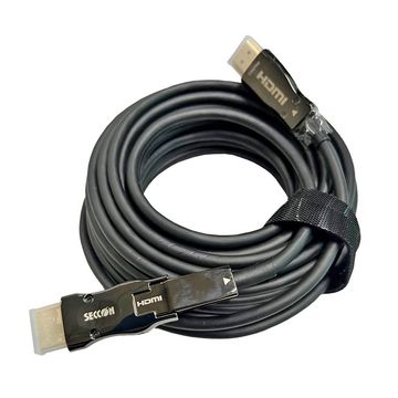 Cabo HDMI Fibra Óptica Ativa Macho x Macho Destacável 2.0 4K 50 Metros Seccon - ZLX-HDMI2.0 AD-50M-SINOP-03