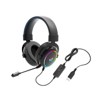 Fone de Ouvido Headset Gamer  HP USB Preto com microfone - DHE-8005S