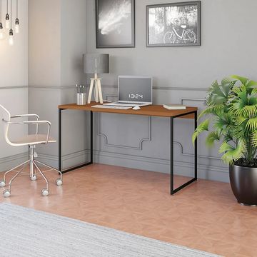 Mesa para Escritório Secretária 136cm Linha Industrial Kappesberg - LI003-CNPRF