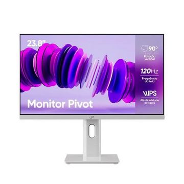 Monitor Get | Goldentec Tela 23,8 LED 120Hz 7ms Full HD Branco 1x VGA 1x HDMI - 72667 - com Ajuste de Altura