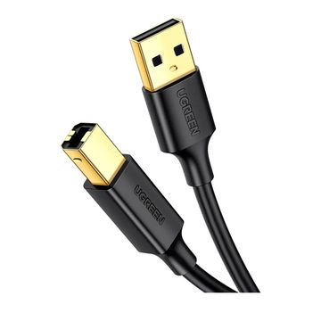 Cabo USB A-Macho - B-Macho 1,5 Metros 2.0 Preto Ugreen - US135