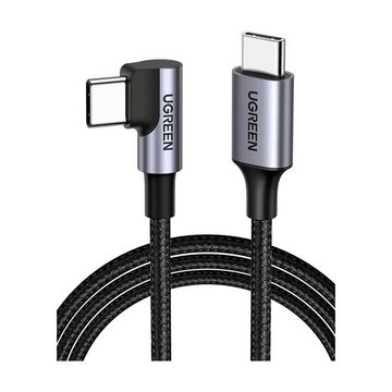 Cabo USB Type-C Macho - Type-C Macho 100W 1,0 Metros Preto/Cinza Ugreen - US334
