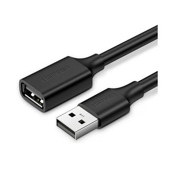 Cabo USB A-Macho - A-Fêmea 1,5 Metros 2.0 Preto  Ugreen - US103