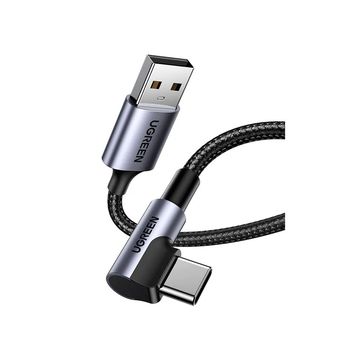 Cabo USB A-Macho - Type-C Macho 1,0 Metros Preto/Cinza Ugreen - US284